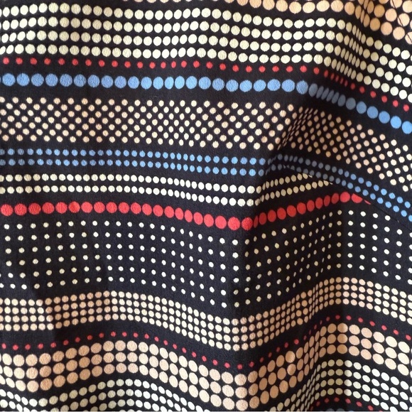 Talbots Blue and White Mandarin Collar Blouse - Picture 4 of 5